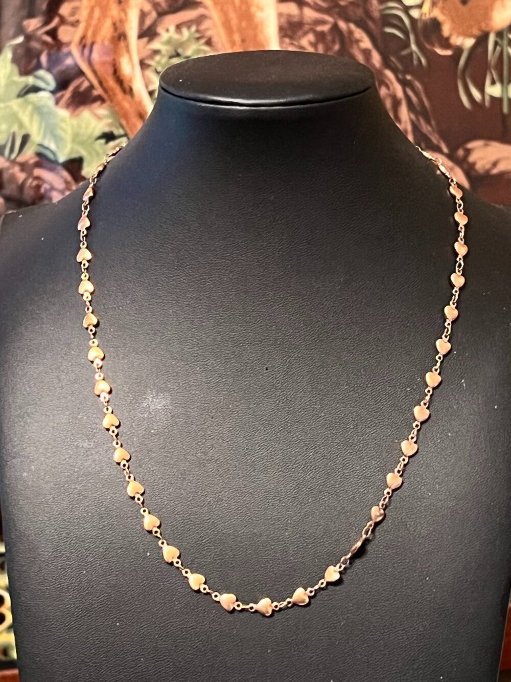 Rose Goldplated Heart Chain Necklace (161)